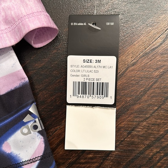 NWT - Adidas Baby Girl 2-Piece Set - Picture 5 of 6
